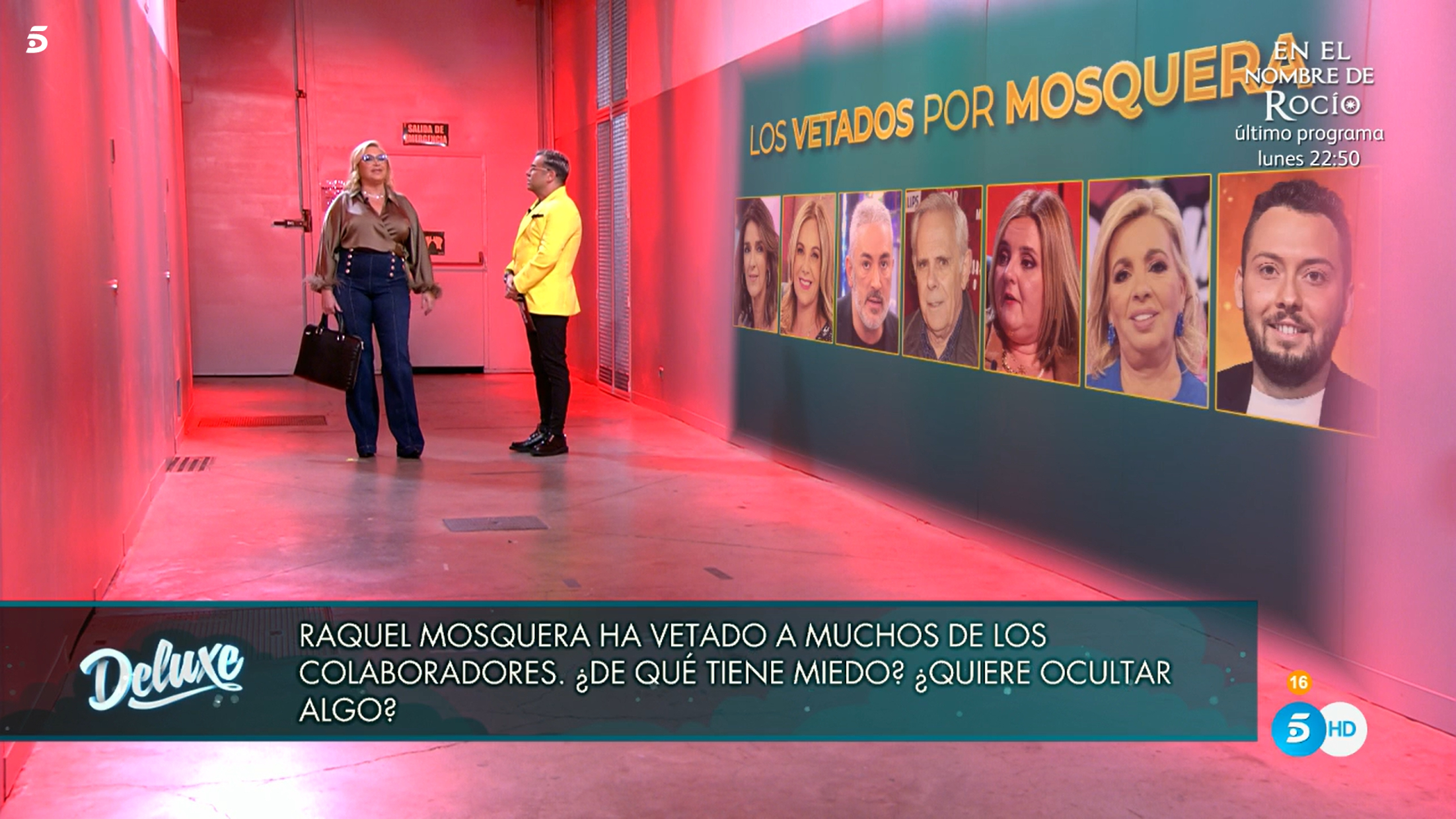 Raquel Mosquera ha llegado al 'Deluxe' dispuesta a enfrentarse a Rocío Carrasco.