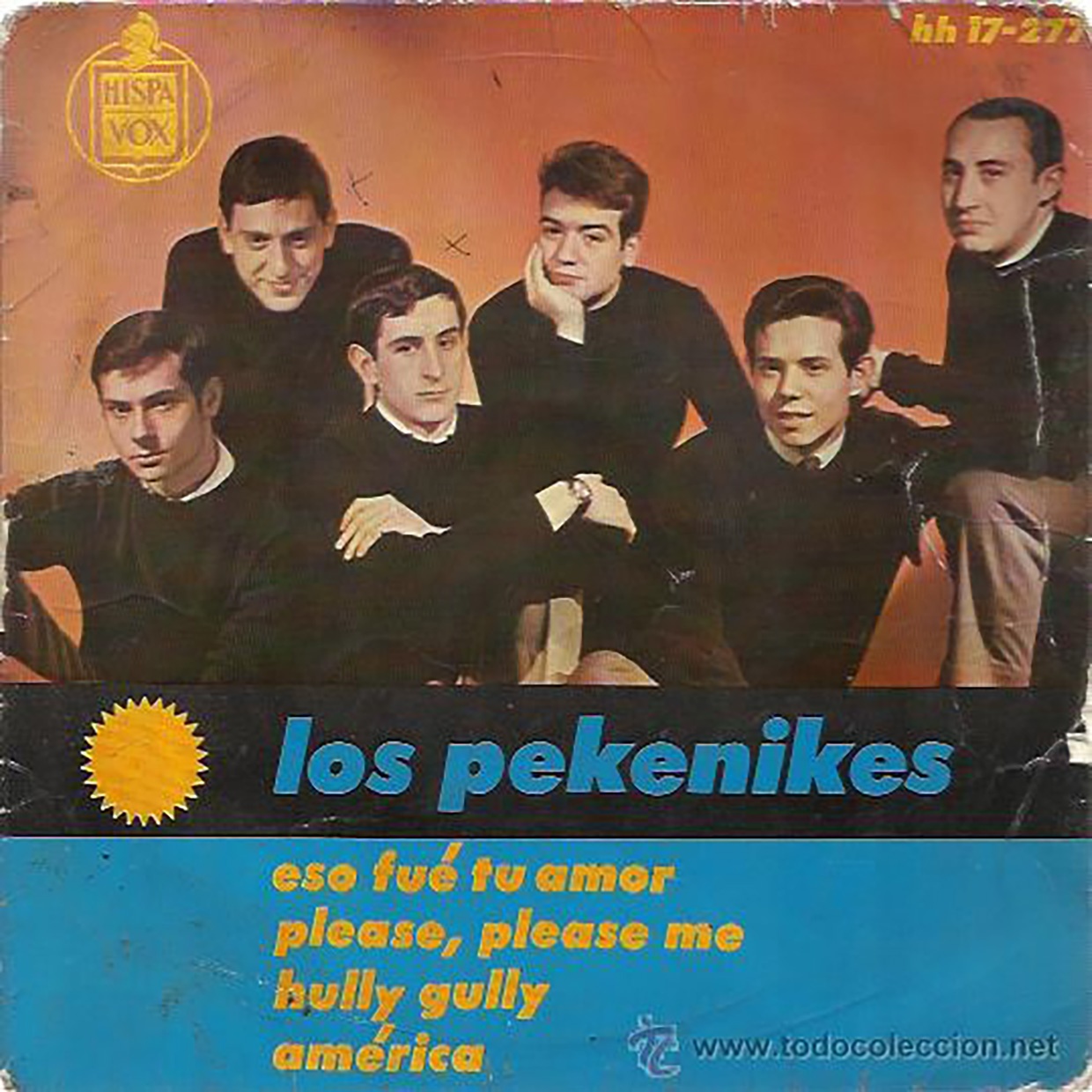 Juan Pardo en un disco de los Pekenikes