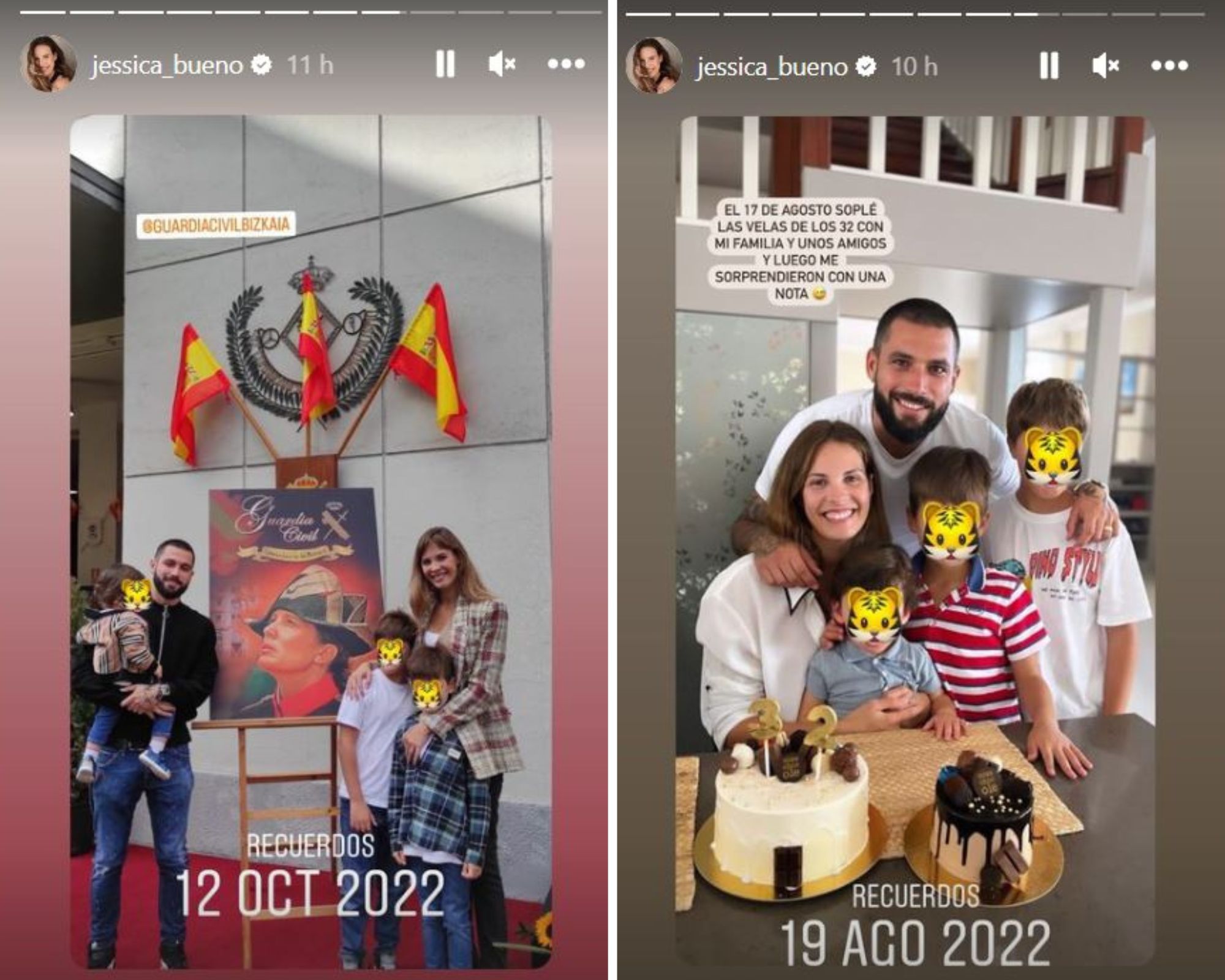 Jessica Bueno ha compartido varios recuerdos familiares.