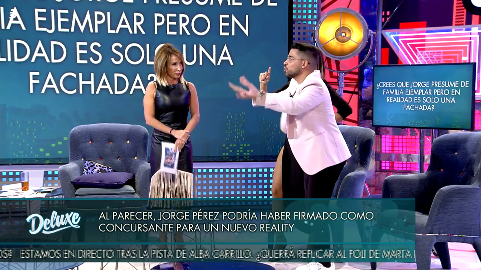 En el 'Deluxe' debatido sobre el posible pacto de Jorge Pérez y Alicia Peña en la televisión.