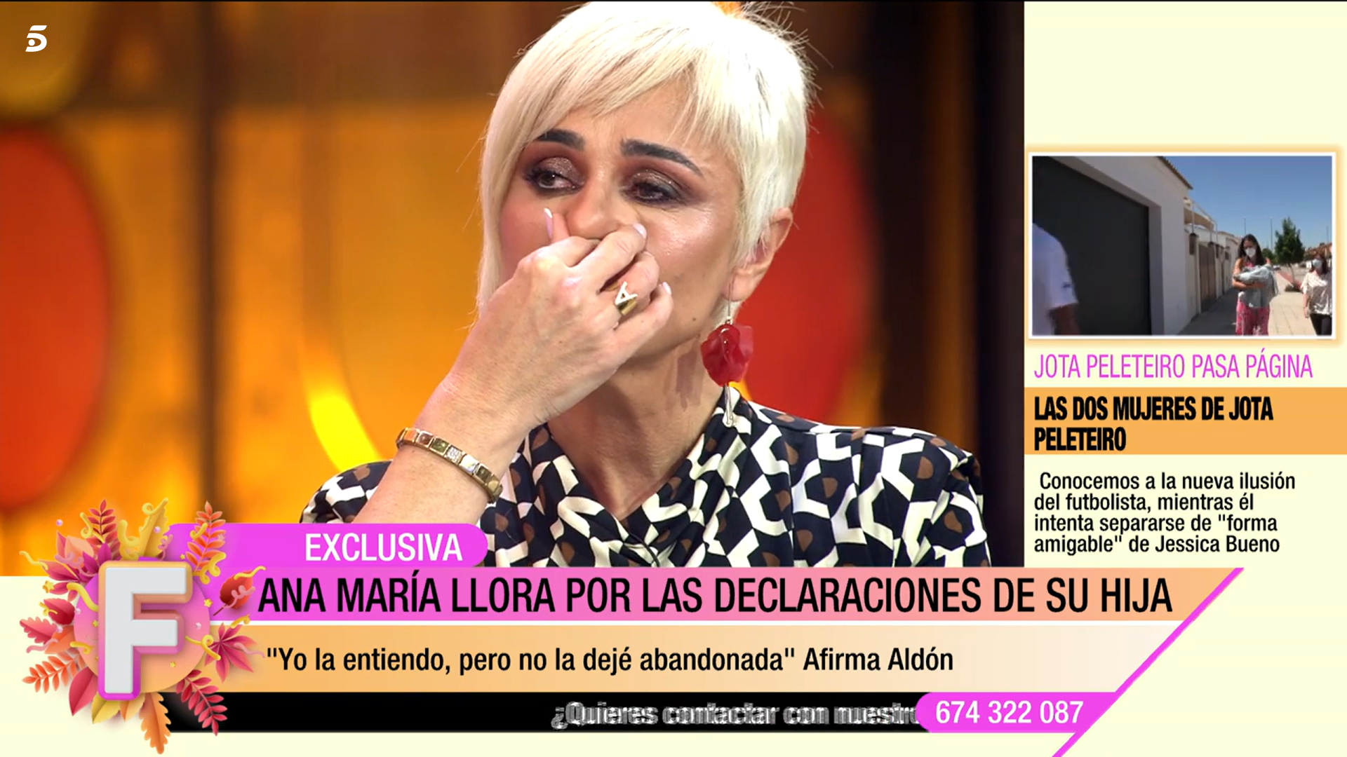 Ana María Aldón en 'Fiesta', donde escuchó las palabras de Gema.