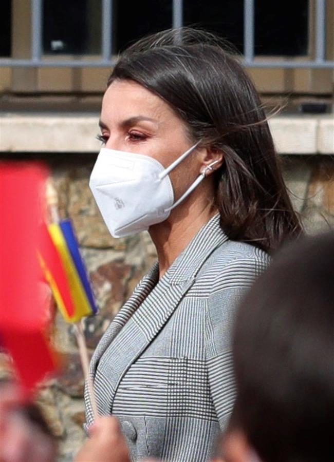 La reina Letizia en su visita a Andorra en marzo de 2021.