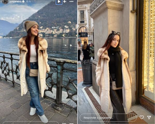 Julia Janeiro comparte sus fotos en redes en Como.