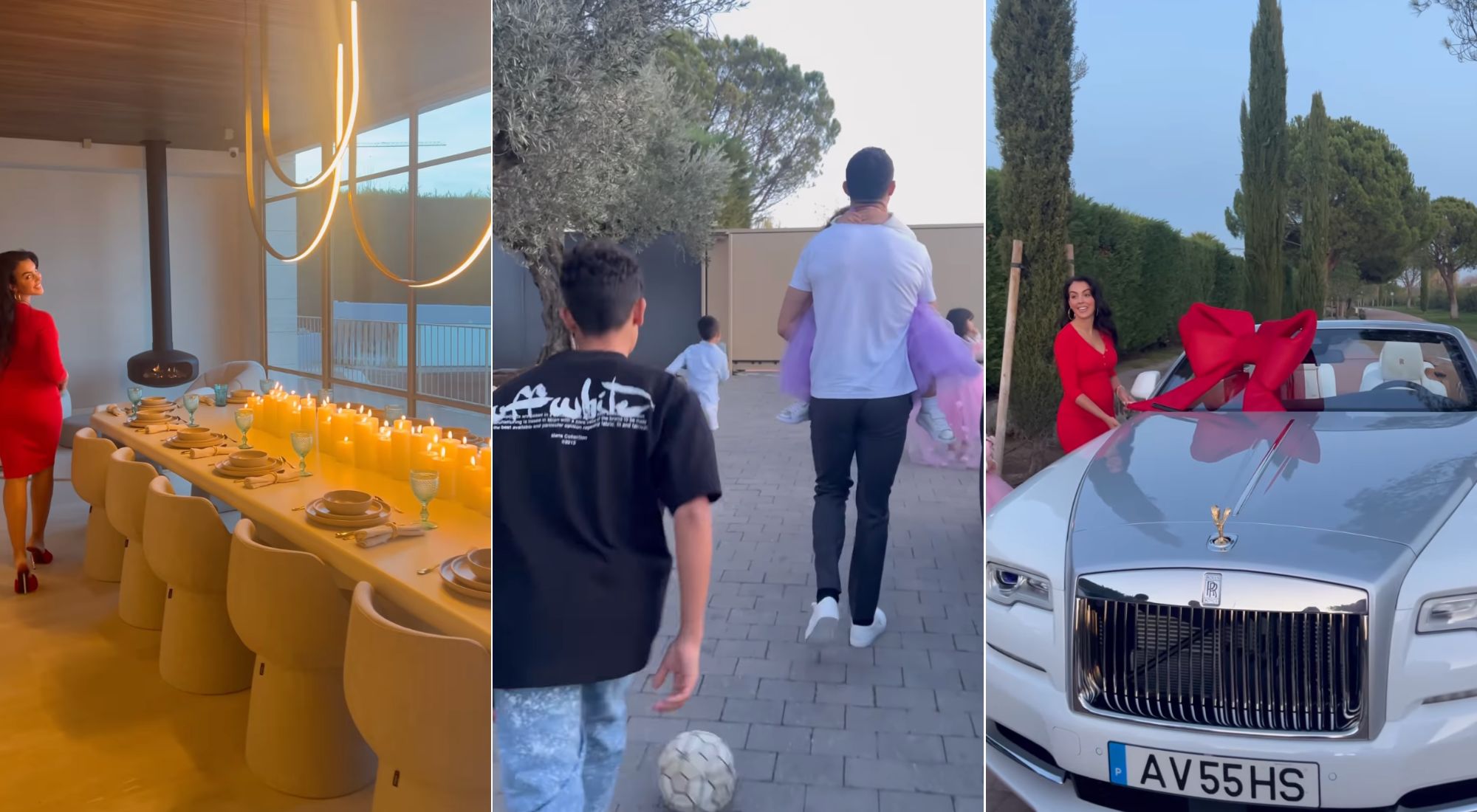 Cristiano Ronaldo se ha sorprendido muchísimo al ver su regalo (@georginagio)