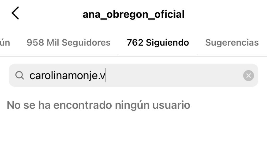Ana Obregón deja de seguir a Carolina en Instagram.