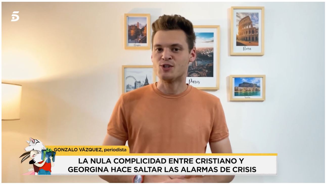 El periodista argentino Gonzalo Vázquez, durante su aparición en 'Socialité'.