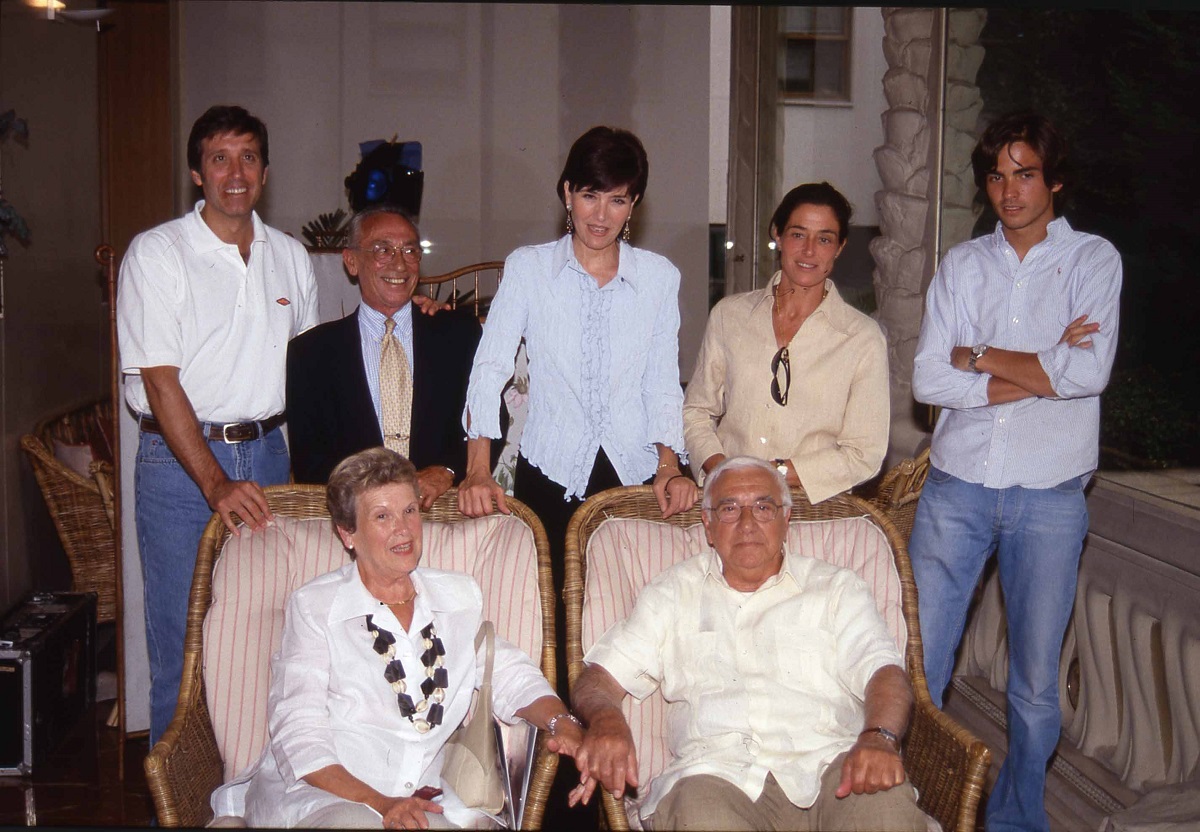 Aruca, junto a parte de su familia política.