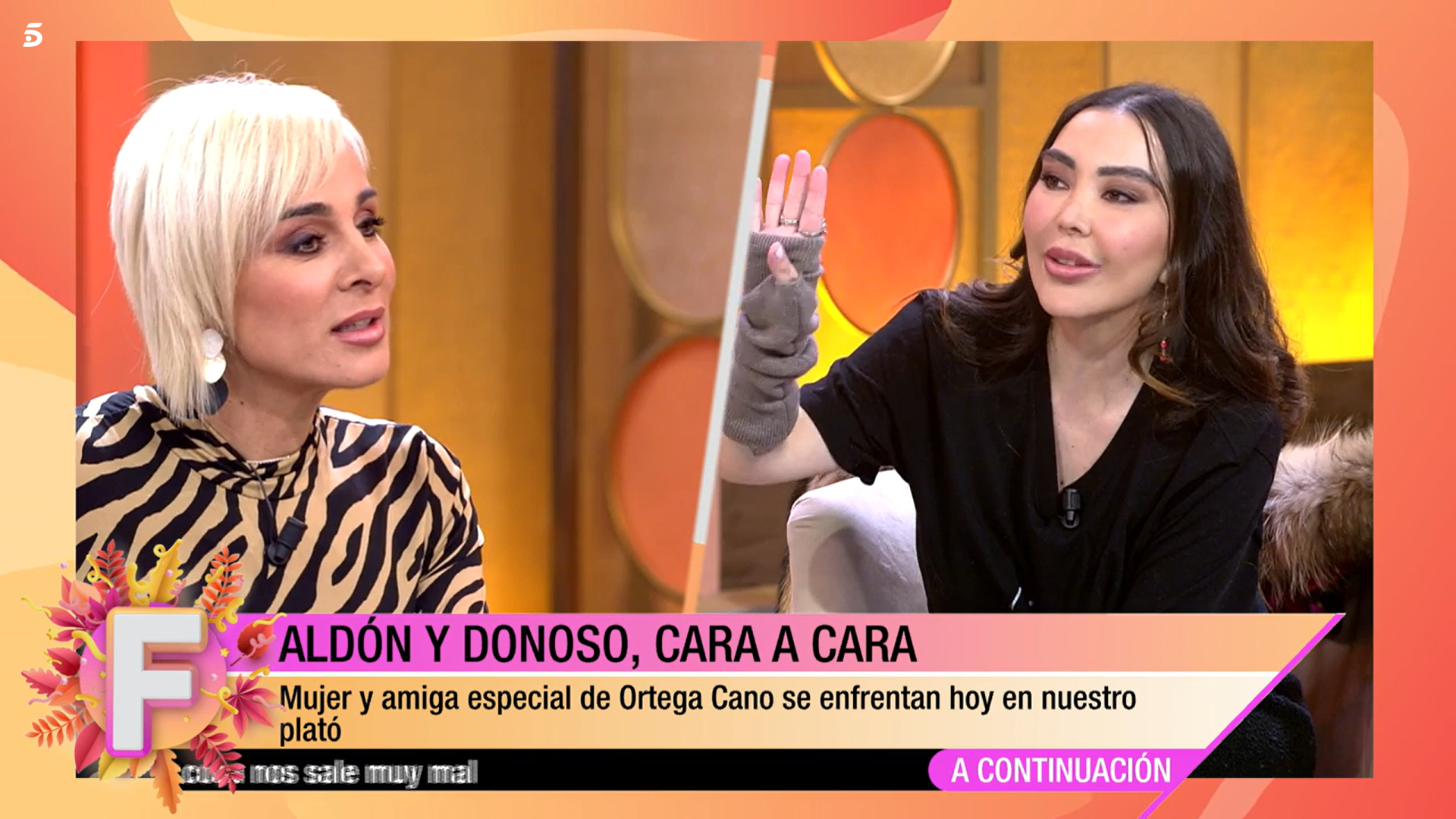 Ana María Aldón y Patricia Donoso durante su intervención en 'Fiesta'.