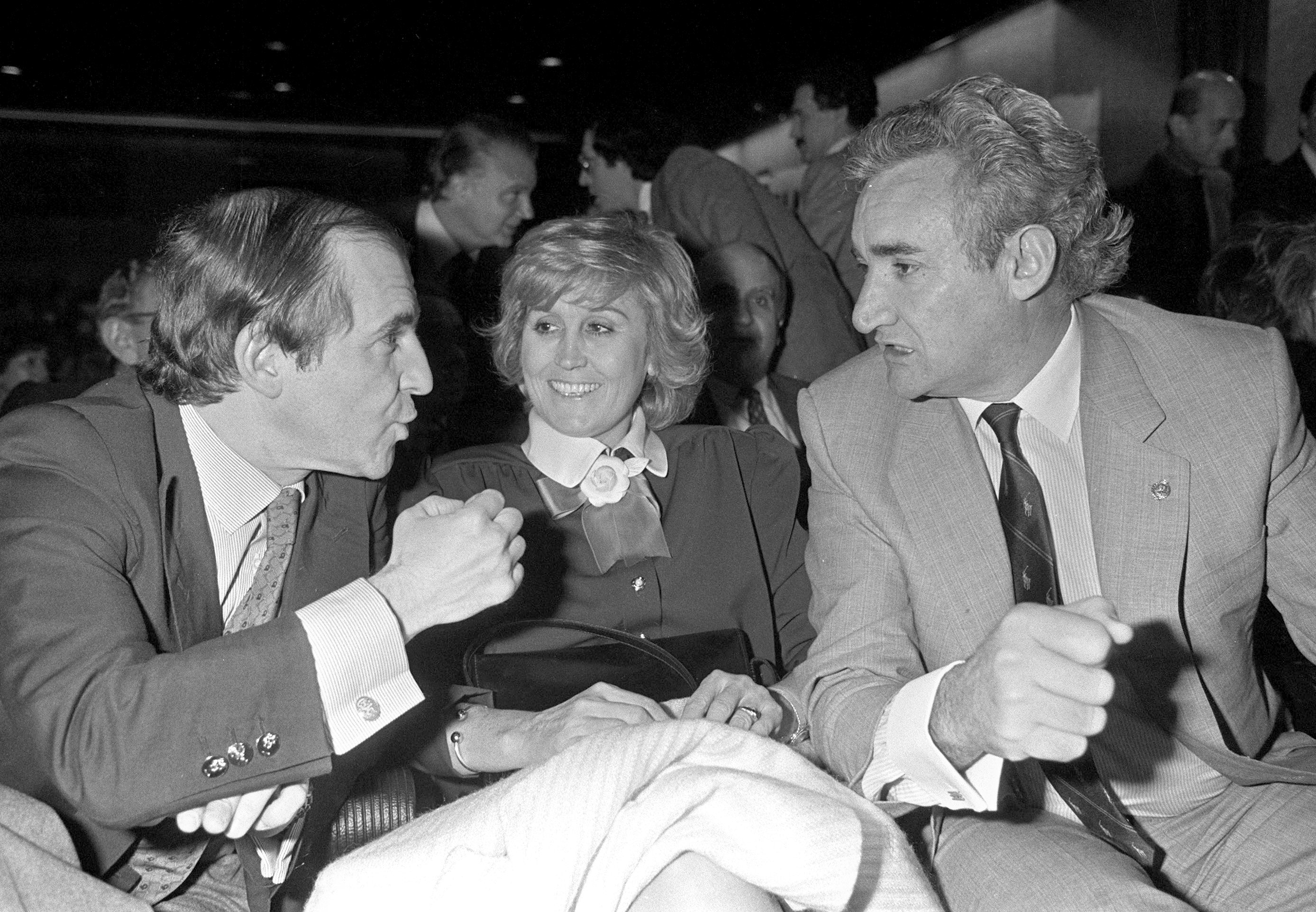 Los periodistas José María García, Encarna Sánchez y Luis del Olmo.