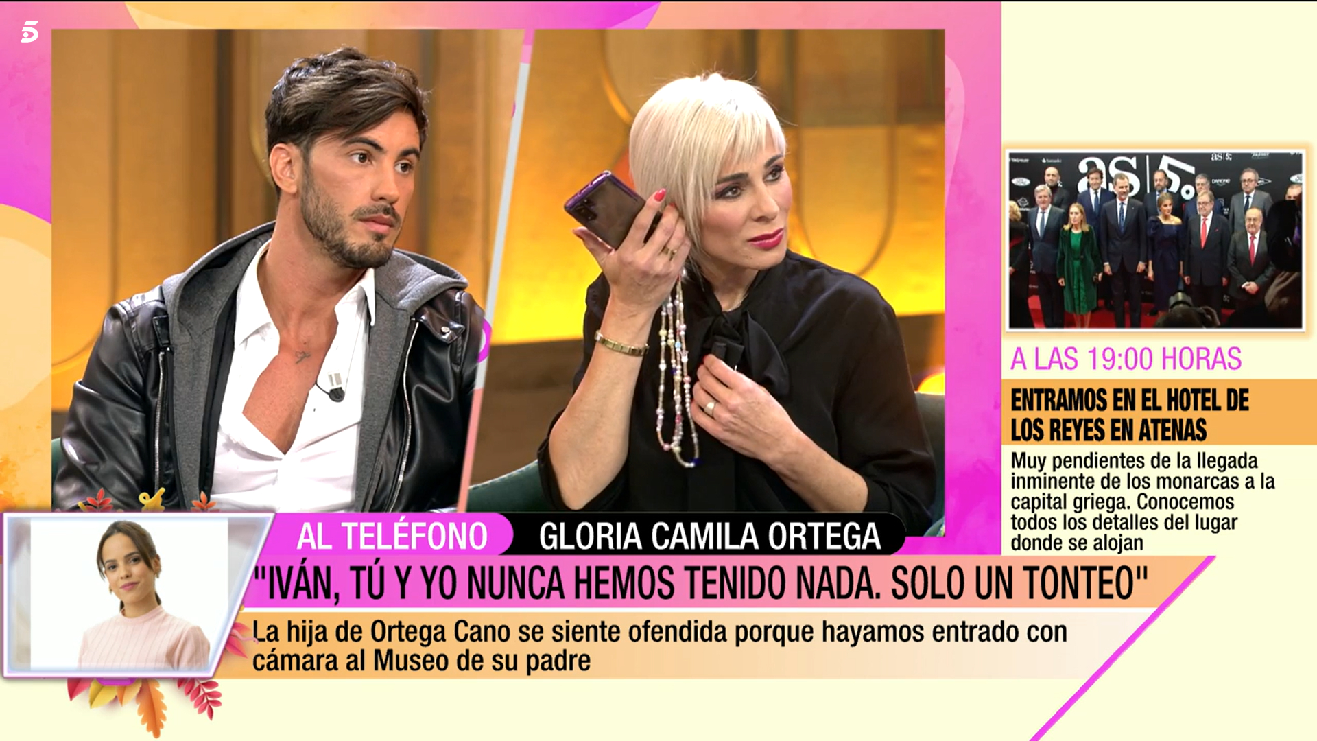 Gloria Camila y Ana María Aldón mantienen una tensa conversación en directo.