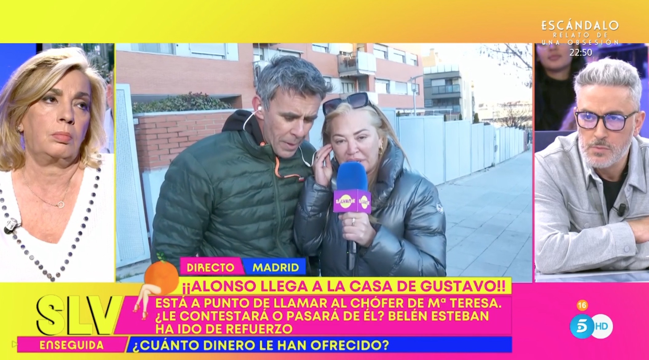 Belén Esteban, en directo para apoyar a Las Campos