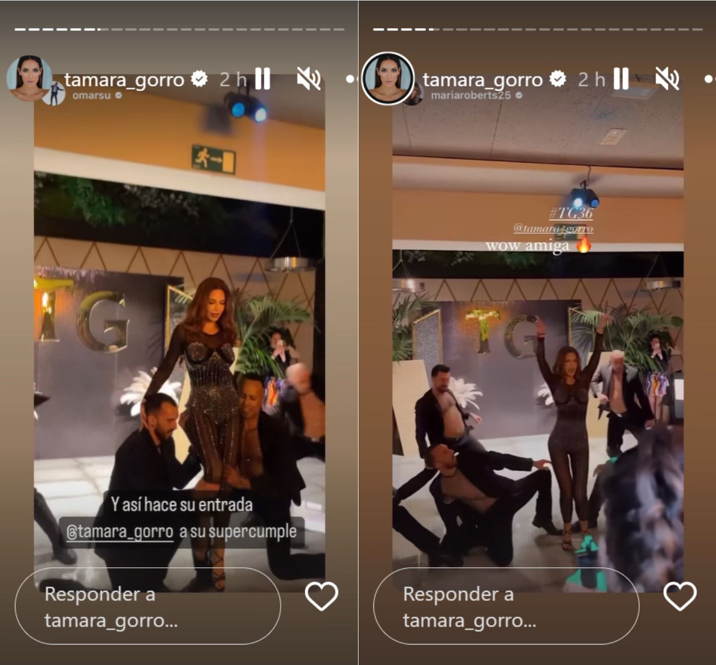 Tamara Gorro se ha convertido en Chanel durante el inicio de la noche (Instagram)