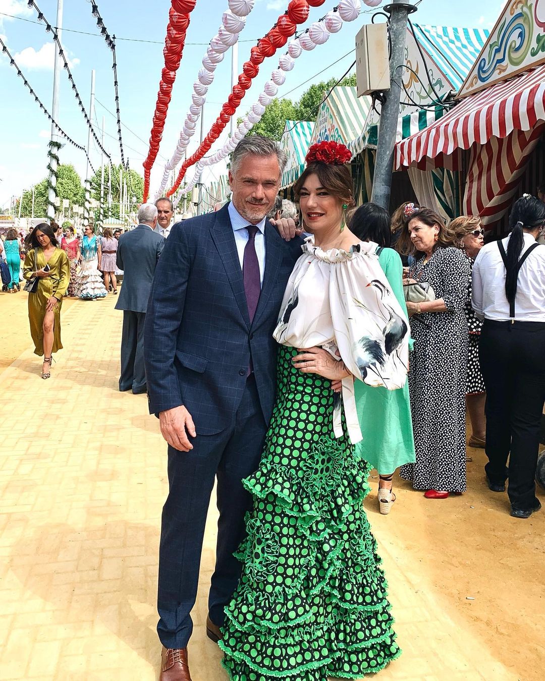 Raquel y su chico, en la feria de Sevilla.