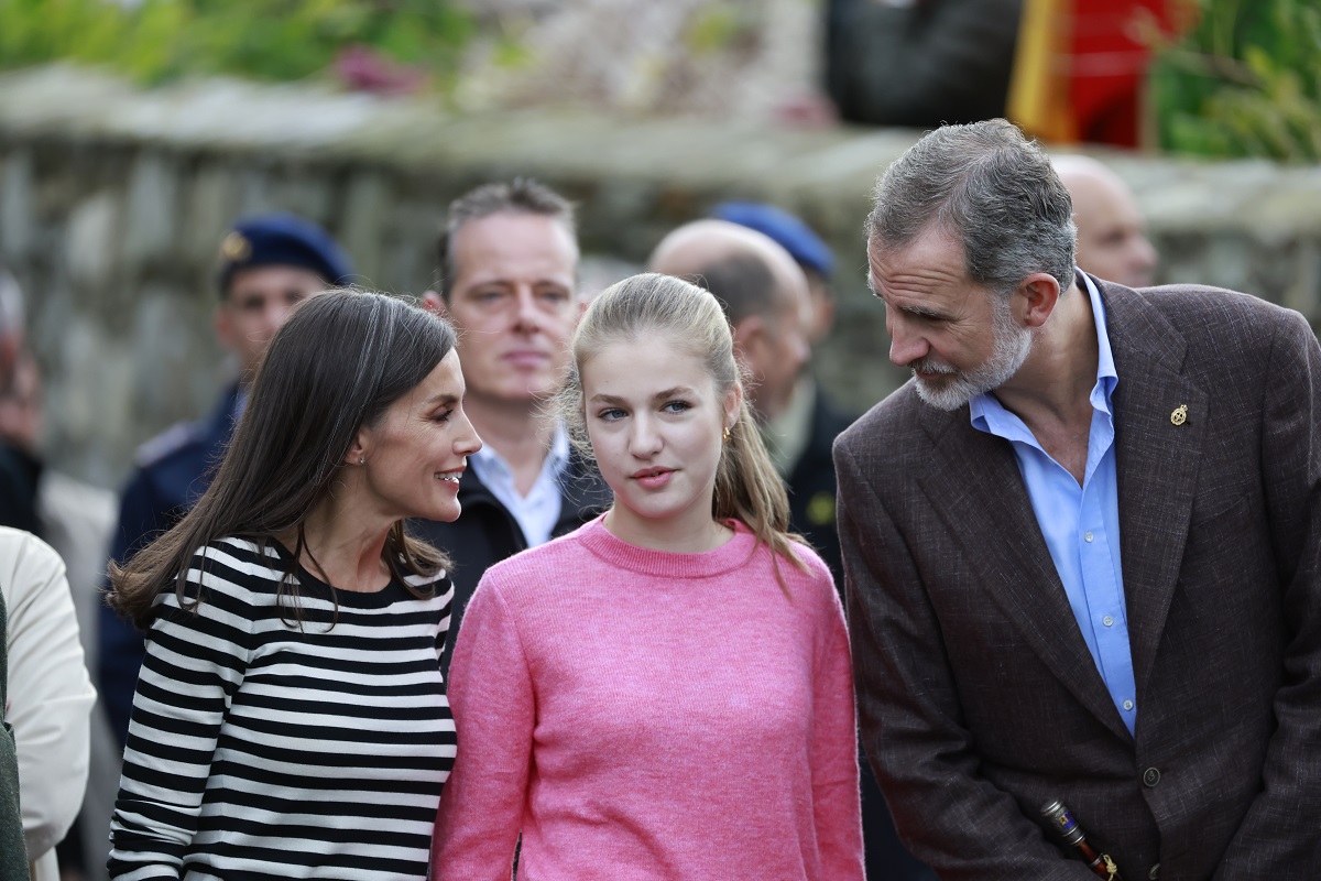 Los reyes, junto a la princesa Leonor en 2022.