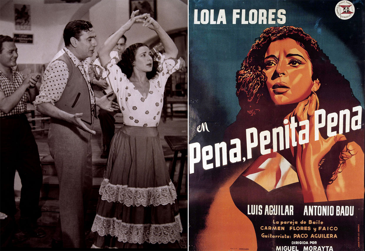 Lola Flores con Manolo Caracol en la película Pena Penita Pena