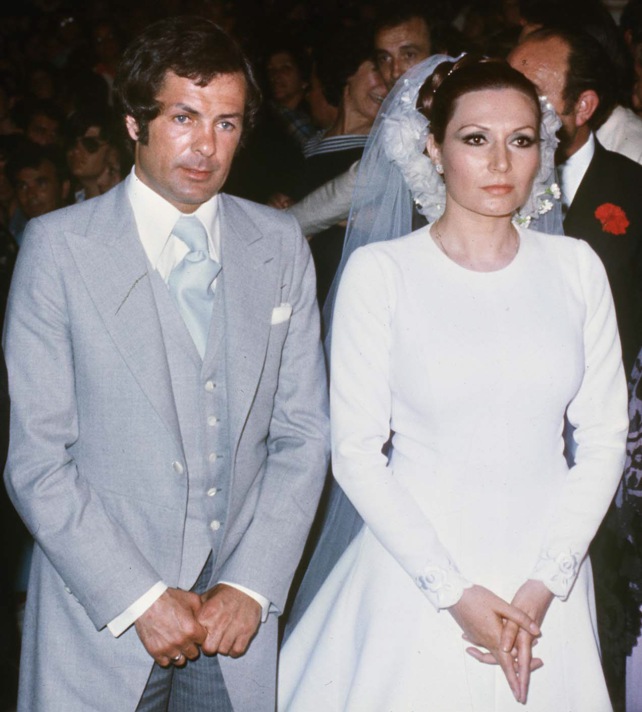 Foto de la boda de Pedro Carrasco y Rocío Jurado el 22 mayo de 1976
