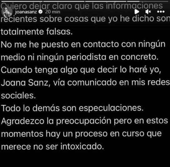El comunicado de Joana Sanz sobre todo lo que se ha dicho de ella y Dani Alves.