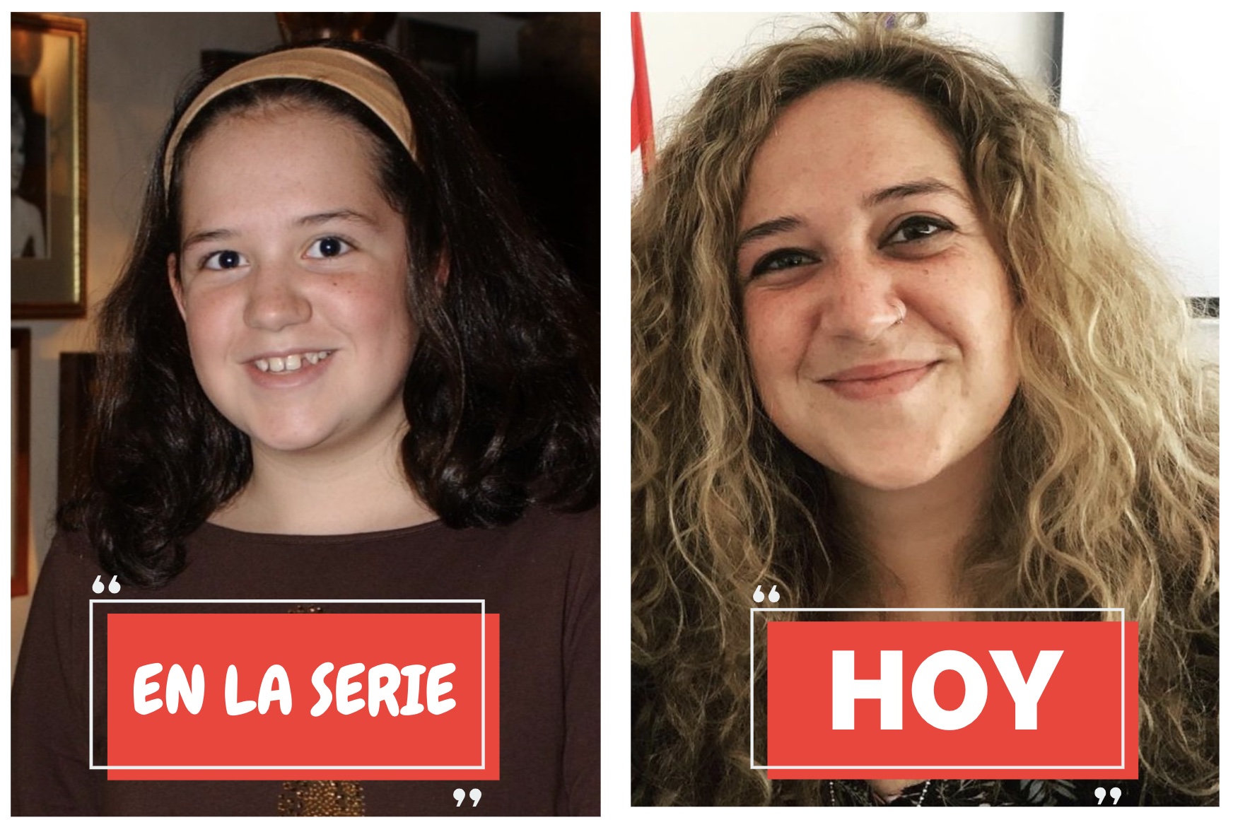 Sara Brasal, antes y ahora.