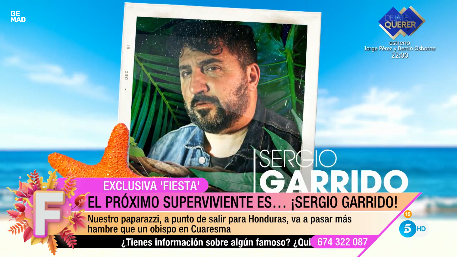 Sergio Garrido será uno de los concursantes de 'Supervivientes 2023'.