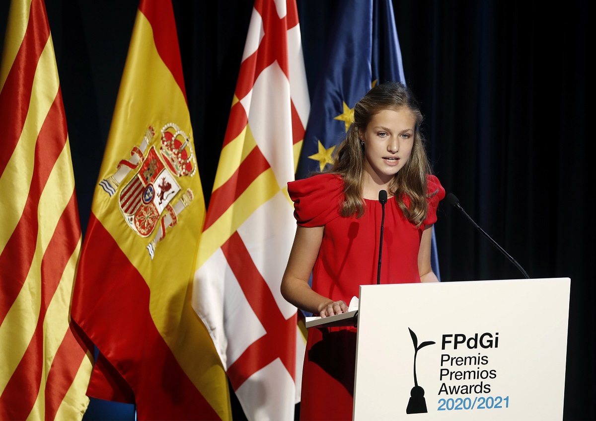 La princesa Leonor, en un acto de la fundación Princesa de Girona.