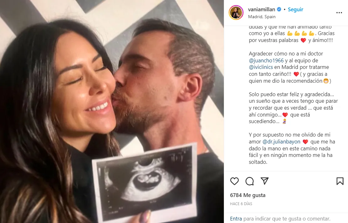 Vania Millán y su marido están más felices que nunca tras anunciar su embarazo (Instagram)