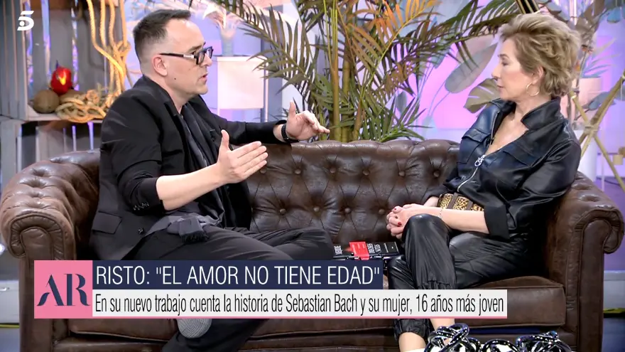 Risto Mejide y Ana Rosa Quintana en el programa de ella.