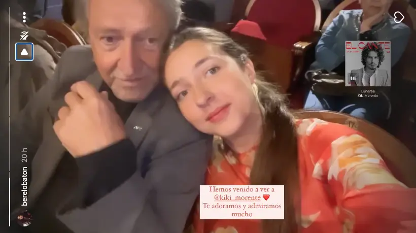 Paco Lobatón y su hija Berenice en el concierto de Kiki Morente (redes).