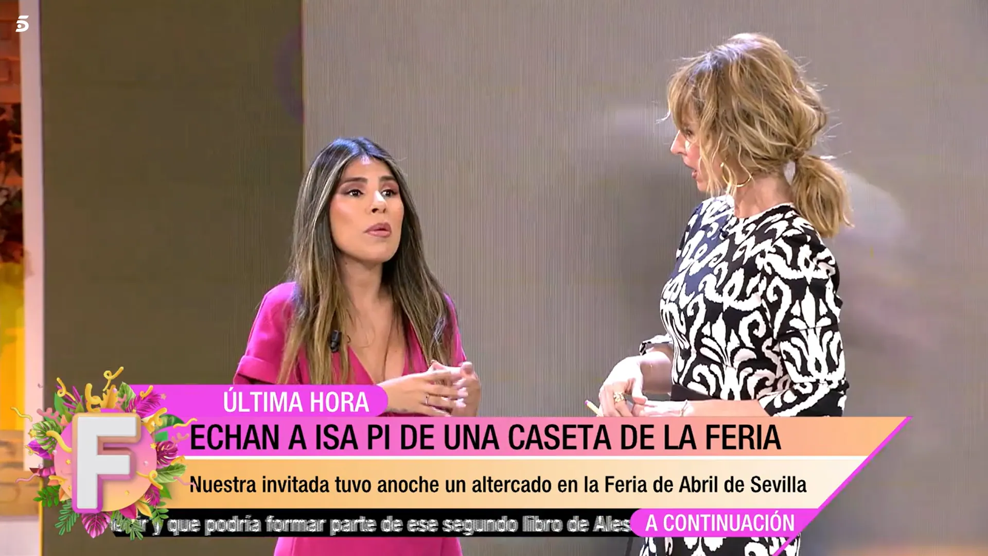 Isa Pantoja habla con Emma García sobre lo que pasó realmente en la Feria de Abril (Telecinco)