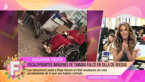 Tamara Falcó en unas imágenes en silla de ruedas (Socialité).