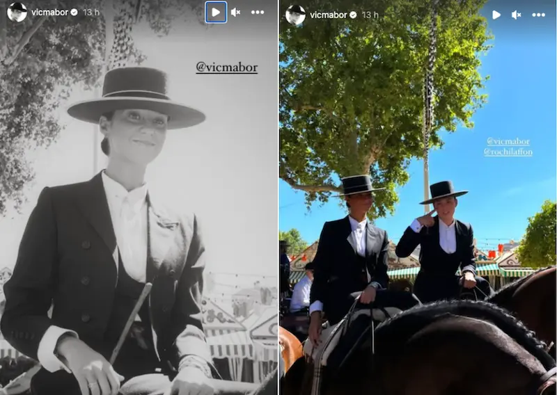 Victoria Federica a caballo en la feria de abril de Sevilla.