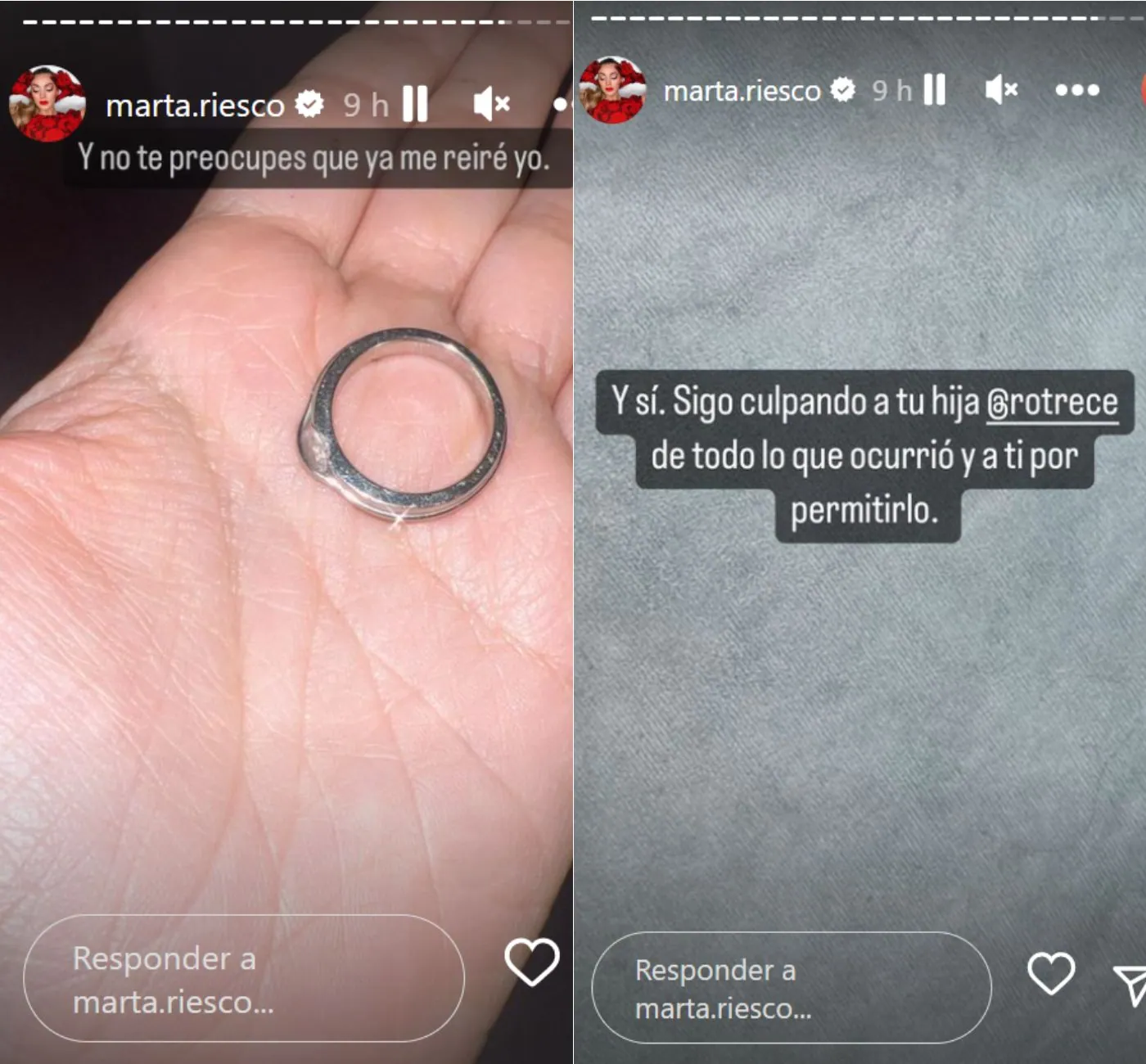 Marta Riesco, contundente, vuelve a acusar a Rocío Flores de haber roto su relación (Instagram)