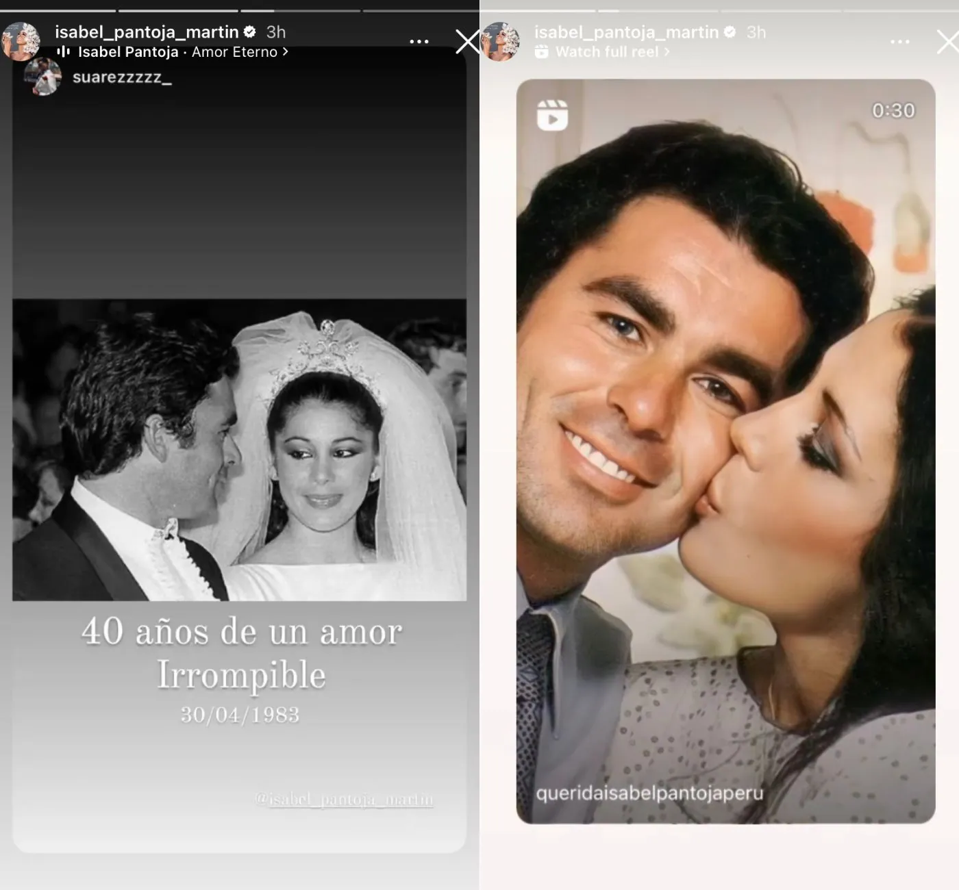 Las historias que ha compartido Isabel Pantoja en Instagram.