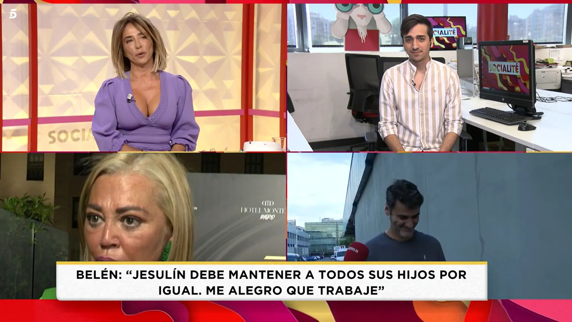 'Socialité' se ha hecho eco de las palabras de Belén antes de la entrevista (Telecinco)