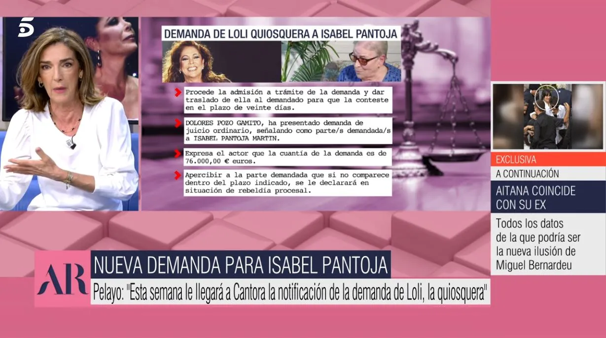 Loli, la kiosquera, ha demandado a Isabel Pantoja.