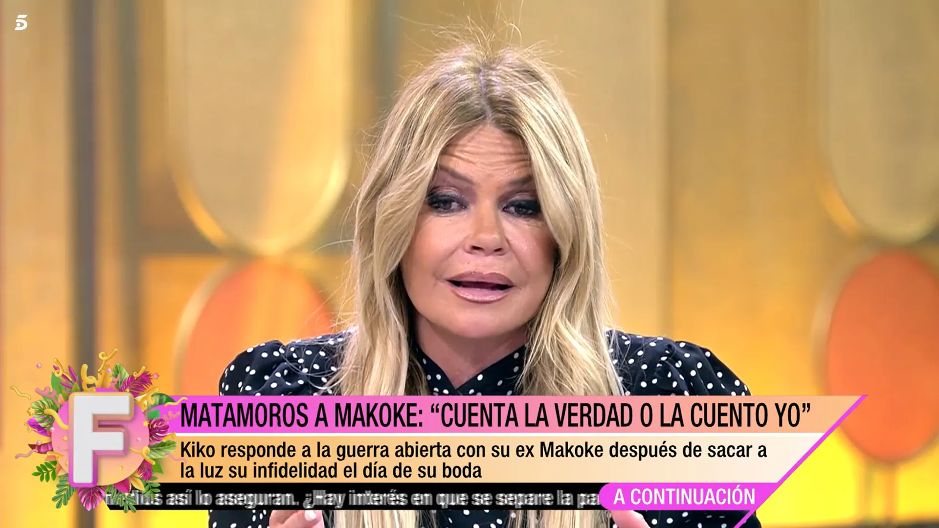 Makoke ha reaccionado muy enfadada a las palabras de María Patiño y Matamoros (Telecinco)