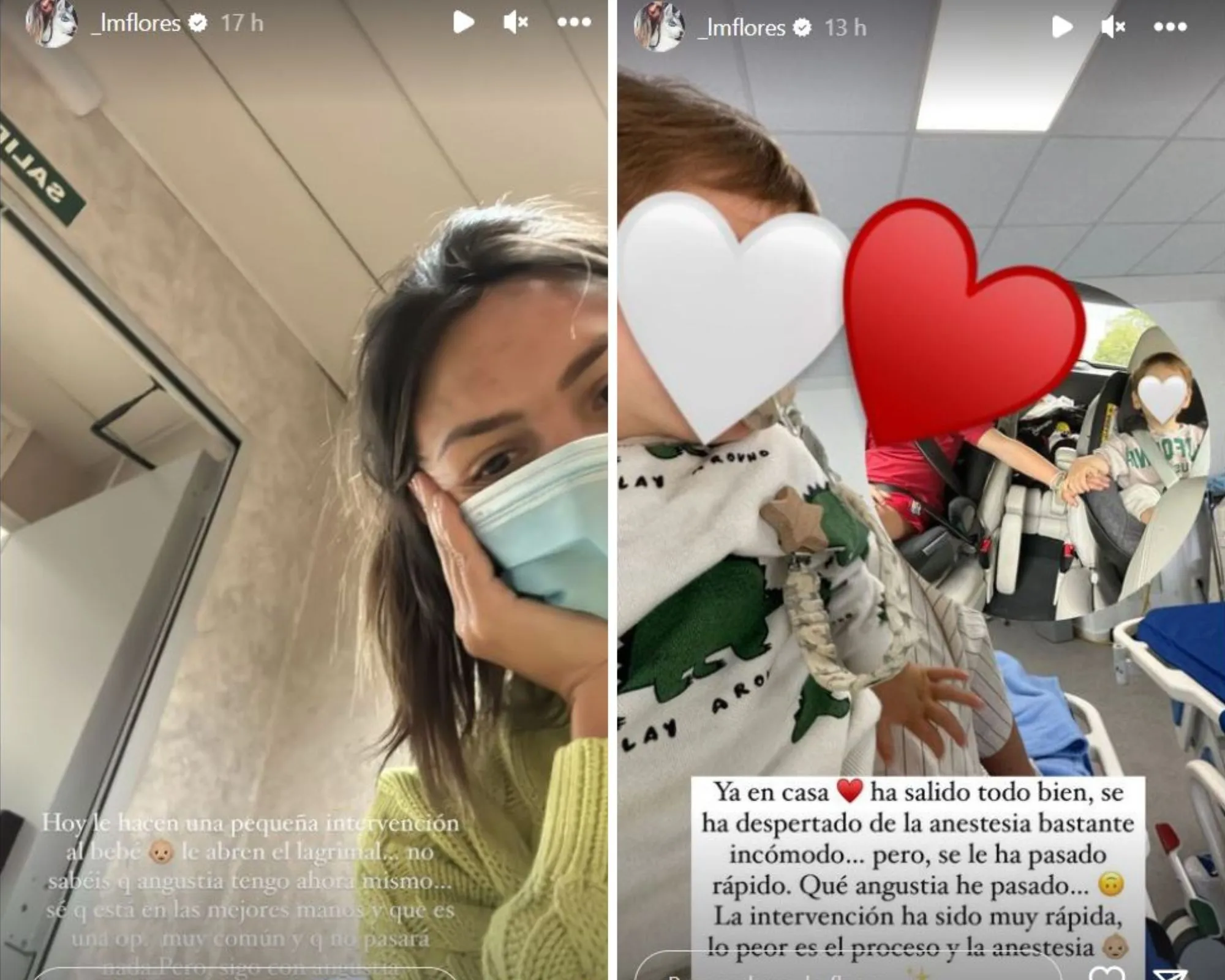 Laura Matamoros habla en Instagram de la operación de su hijo.
