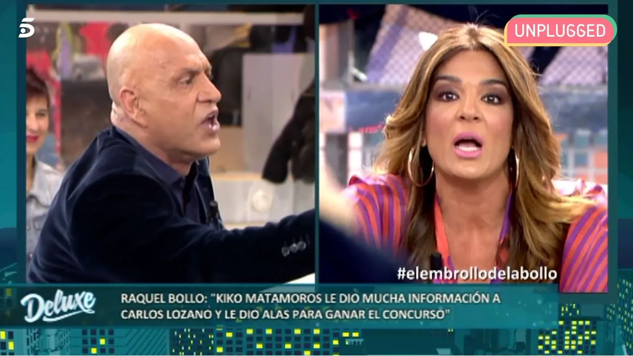 Raquel Bollo y Kiko Matamoros, a gritos en el 'Deluxe' en 2016.