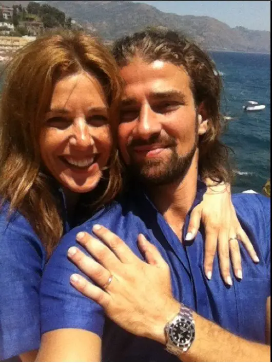 Raquel Sánchez Silva con Mario Biondo en una imagen de redes.