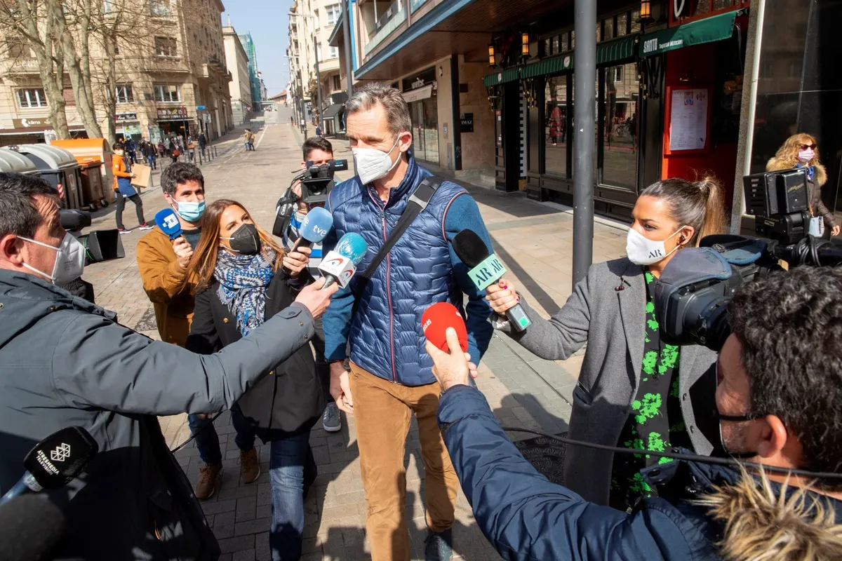 Iñaki Urdangarin, a la salida del bufete en el que trabajó por última vez, en 2021.