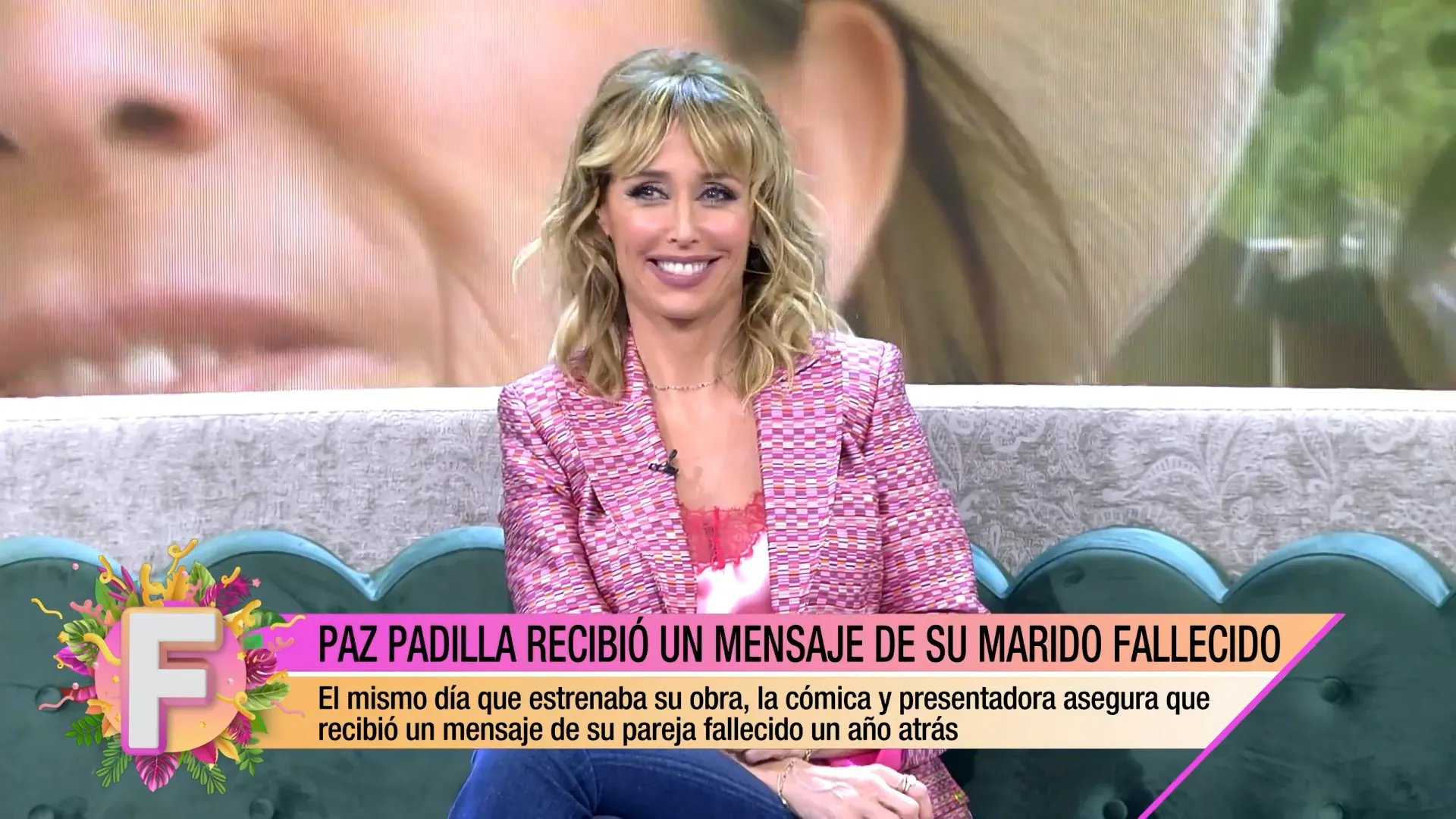 Emma García durante el programa 'Fiesta' (Telecinco)