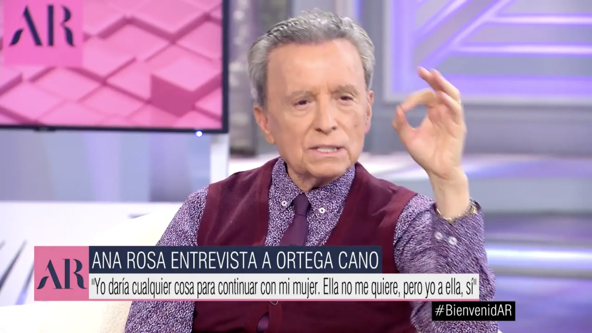 Ortega Cano fue a 'El programa de AR' para intentar recuperar a su mujer.