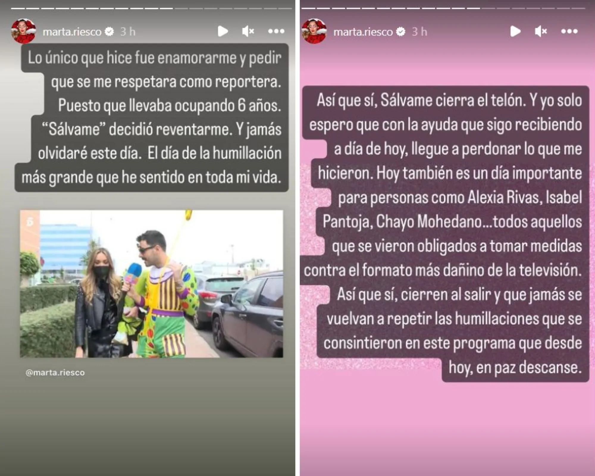 Marta Riesco no supera su momento más difícil en 'Sálvame'.