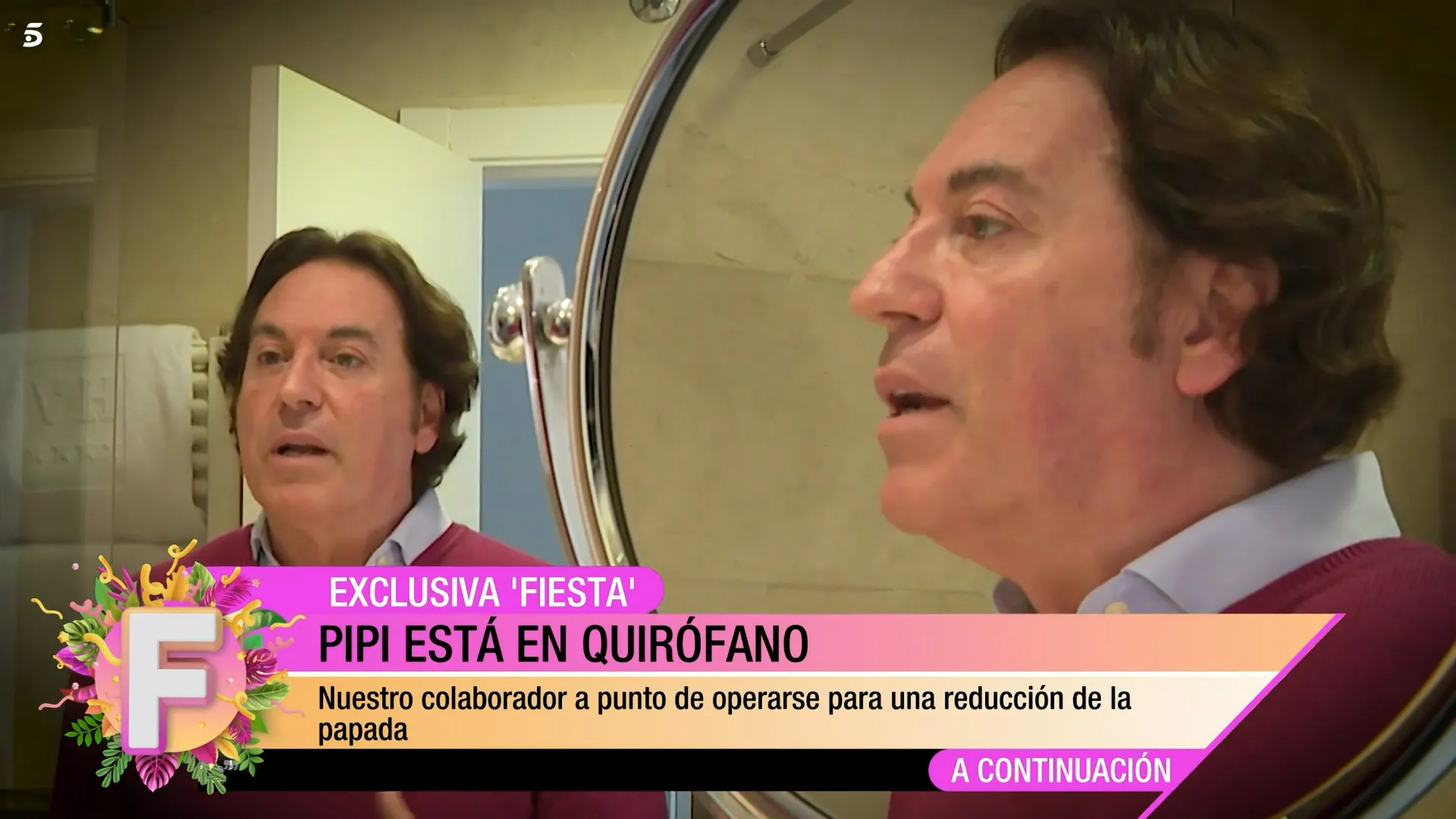 Pipi Estrada antes de someterse a una operación de cirugía estética (Telecinco)