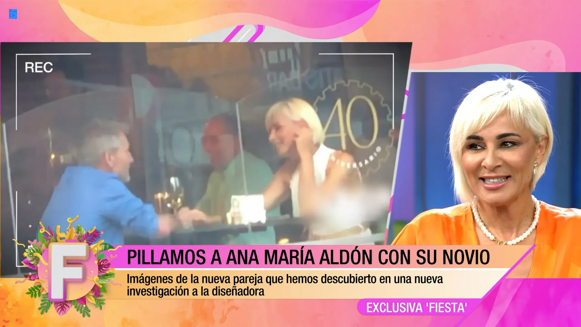 Ana María Aldón y su novio han disfrutado de una agradable velada juntos (Telecinco)