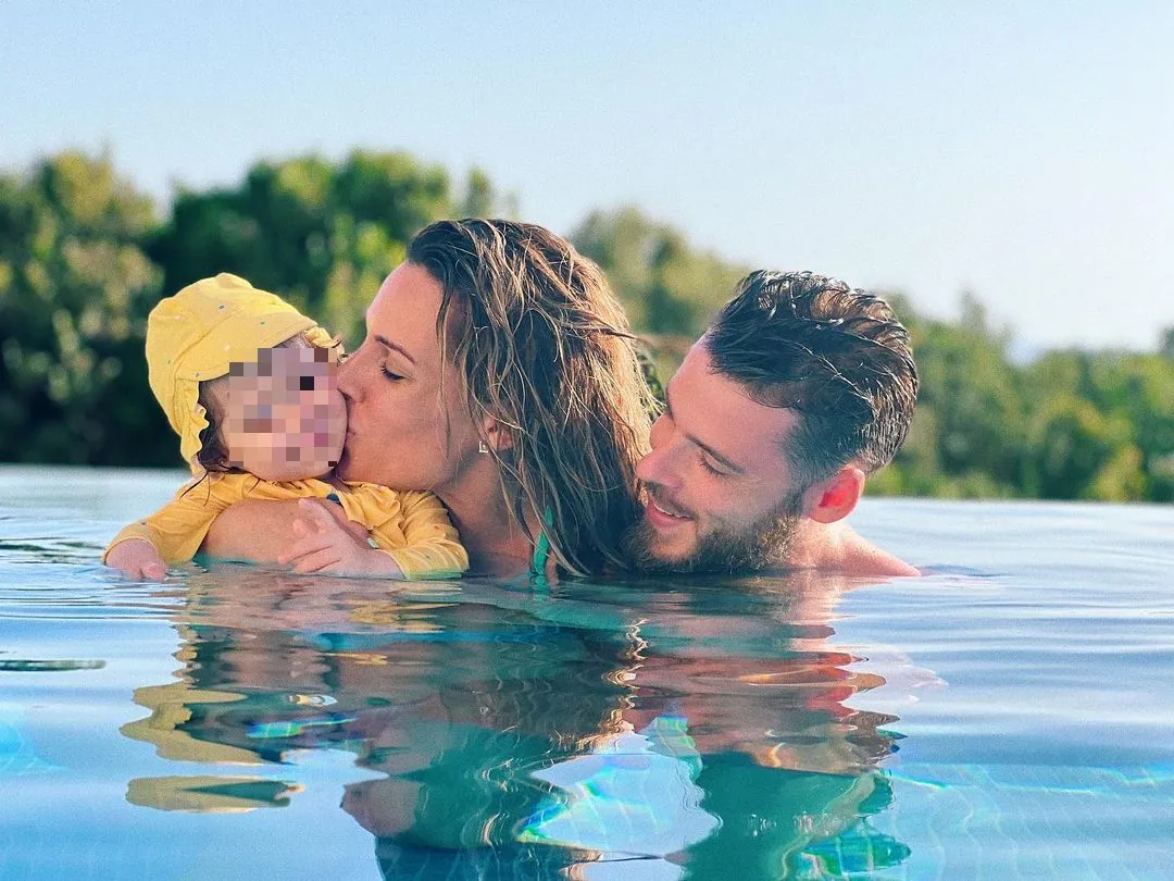 Edurne y David de Gea junto a su hija, Yanay, en verano de 2022 (Instagram)