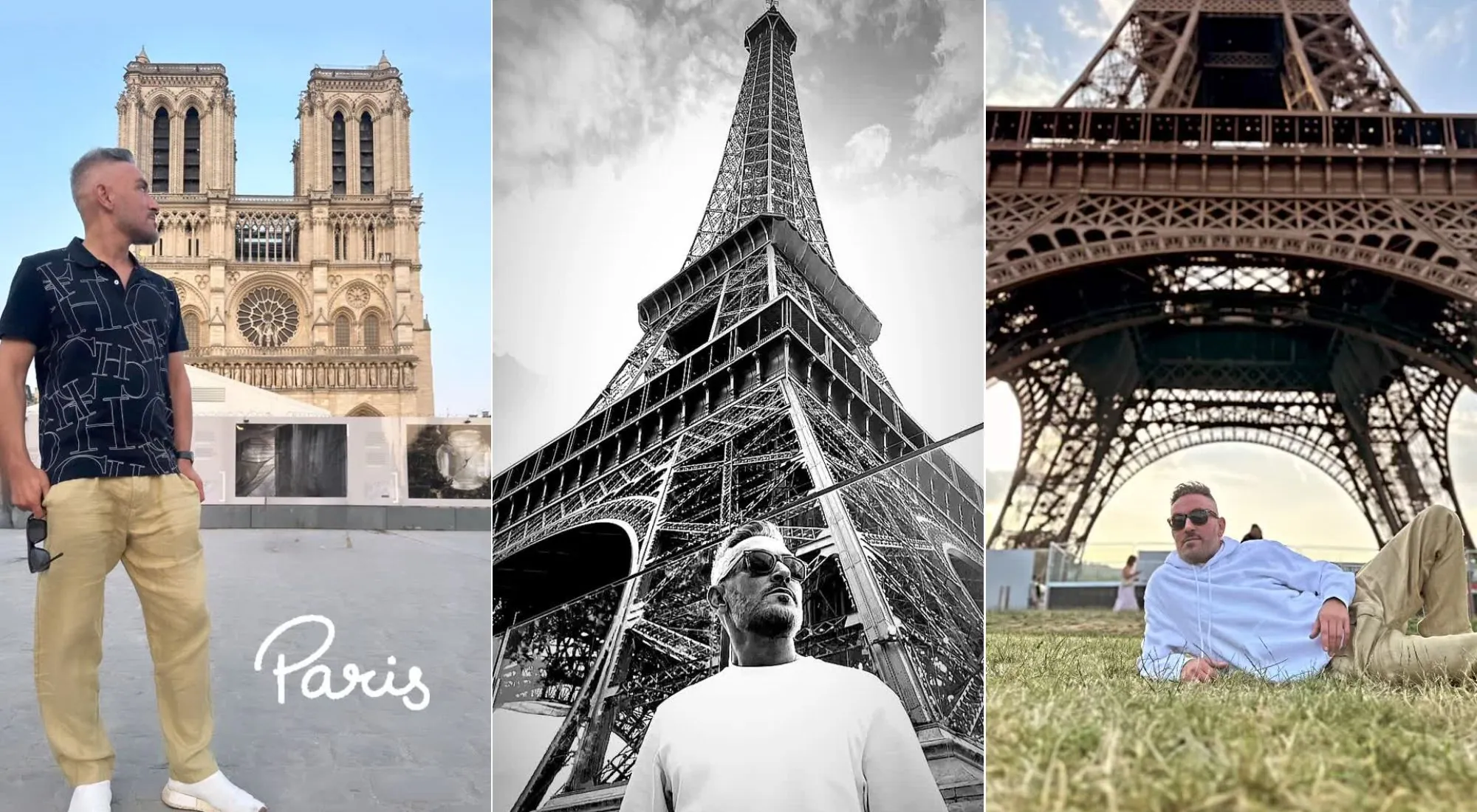 Kiko Hernández ha posado delante de la catedral de Notre Dame y la Torre Eiffel (Instagram)