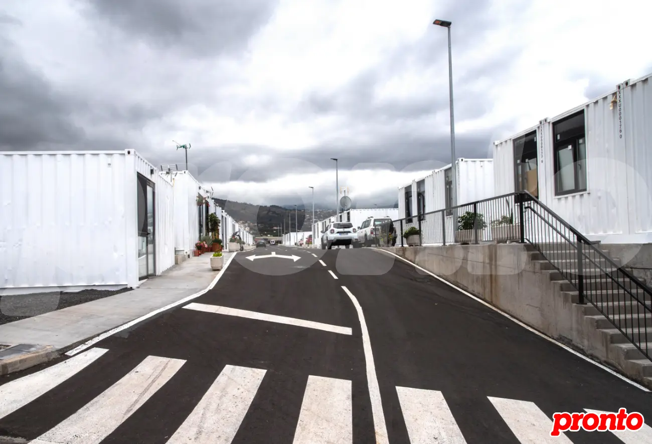 Casas provisionales en La Palma