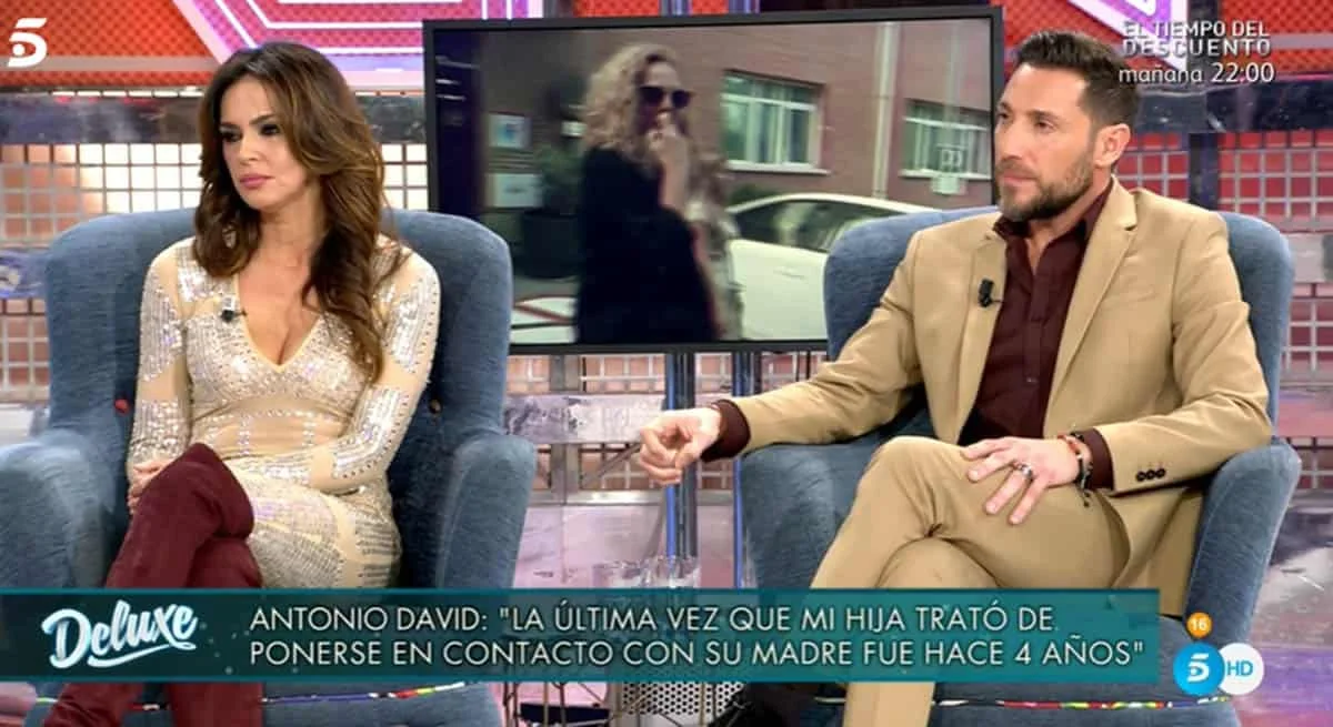 Antonio David Flores y Olga Moreno durante una de sus apariciones en el 'Deluxe' (Telecinco)