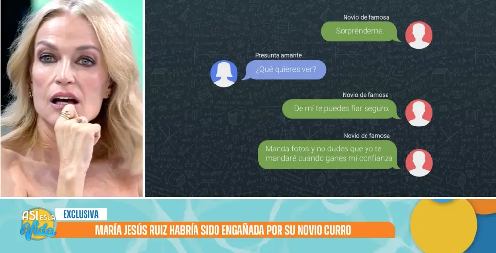 El programa de Sandra Barneda comparte la conversación de Curro con otra chica.