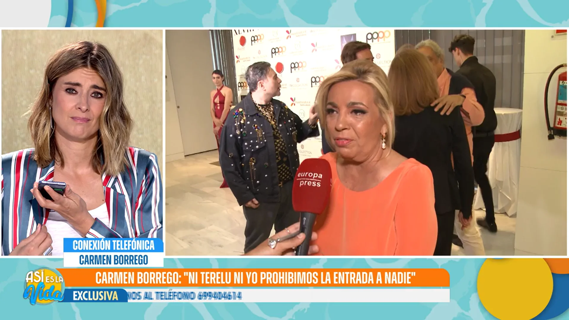 Carmen Borrego ha negado haber vetado las visitas a María Teresa Campos (Telecinco)